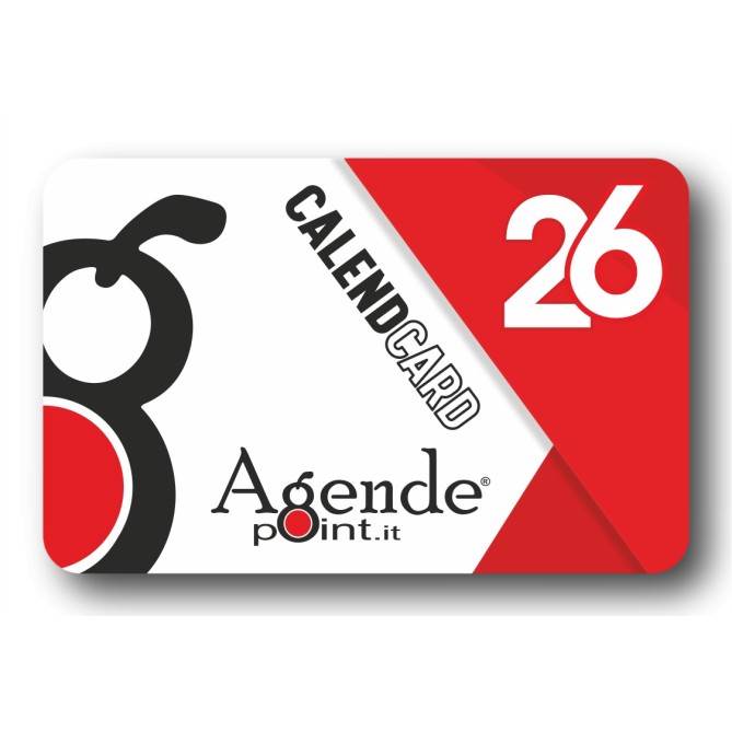 CalenCard Agendepoint 2026, Calendario Tascabile Plastificato, 10 Pezzi, Formato Carta di Credito 8,6x5,4cm 2