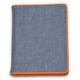 Agenda giornaliera 2026 jeans chiusura zip 17x24cm porta penna multilingua arancio 3