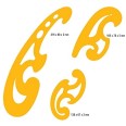 Curvilinee Set 3 Pezzi In Pvc giallo di  Ottima Qualità 1