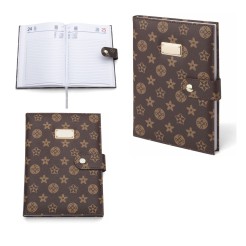 Agenda giornaliera 2026 Icona 15x21cm A5 multilingua marrone 2 2