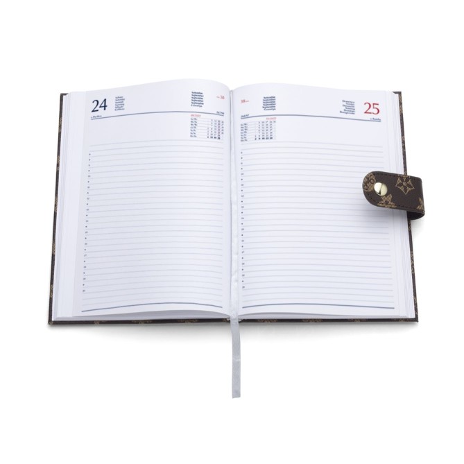 Agenda giornaliera 2026 Icona 15x21cm A5 multilingua marrone 3