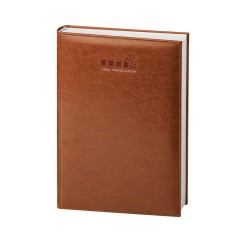 Agenda giornaliera 2026 similpelle Prenotazioni Hotel B&B Ristorante, 21x30cm A4,cuoio, doppia pagina ven sab e dom 3