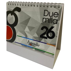 Calendario da tavolo 2026 triangolare mensile 12mesi multicolor 16x14cm spiralato doppia facciata 6