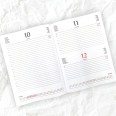 Ricambio Agenda Giornaliera A5 2026, 15x21 cm, Multilingue, Ricambio Blocco Fisso, Bianco 3