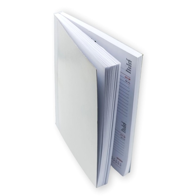 Ricambio Agenda Giornaliera A5 2026, 15x21 cm, Multilingue, Ricambio Blocco Fisso, Bianco 8