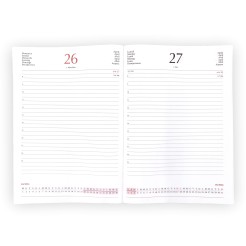 Ricambio Agenda Giornaliera A5 2026, Ricambio con Sabato e Domenica Separati, 15x21cm, Bianco 1
