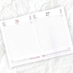 Ricambio Agenda Giornaliera A5 2026, Ricambio con Sabato e Domenica Separati, 15x21cm, Bianco 1 2