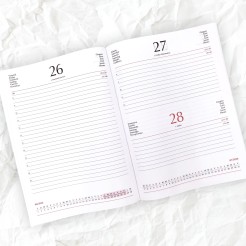 Ricambio Agenda Giornaliera 2026, 17x24 cm, Multilingua, Blocco Fisso, Bianco 2 2