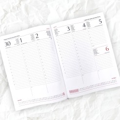 Ricambio Agenda Settimanale 2026, 17x24 cm, Multilingua, Cartoncino Bianco 1 2