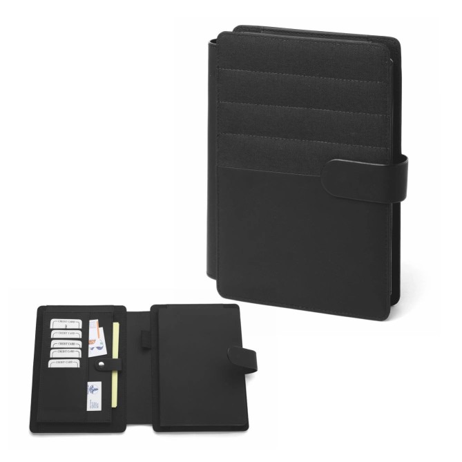 Porta BlockNotes nero - Tavecchi con tasche interne e notes in carta avorio - dimensioni 17,5x22,5x3 cm 1