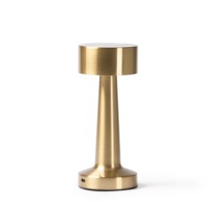 Lampada in metallo ricaricabile con 3 modalità di iluminazione a LED - 21x9 cm - ORO 1