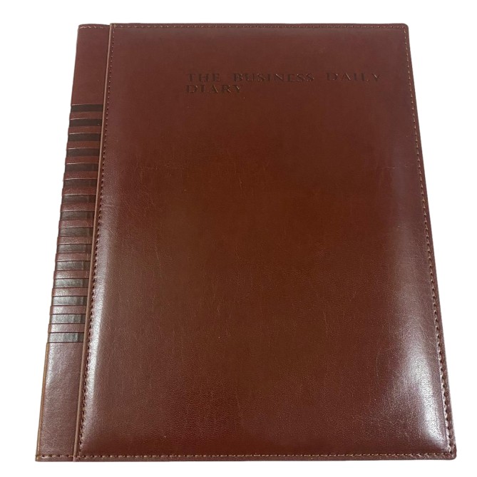 Agenda Giornaliera BUSINESS 2026 similpelle - 21x26 cm agenda del presidente marrone 1