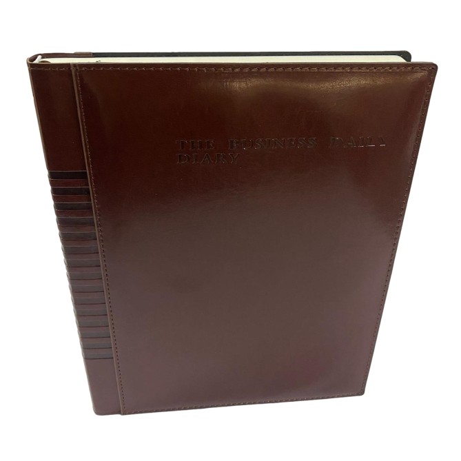 Agenda Giornaliera BUSINESS 2026 similpelle - 21x26 cm agenda del presidente marrone 3