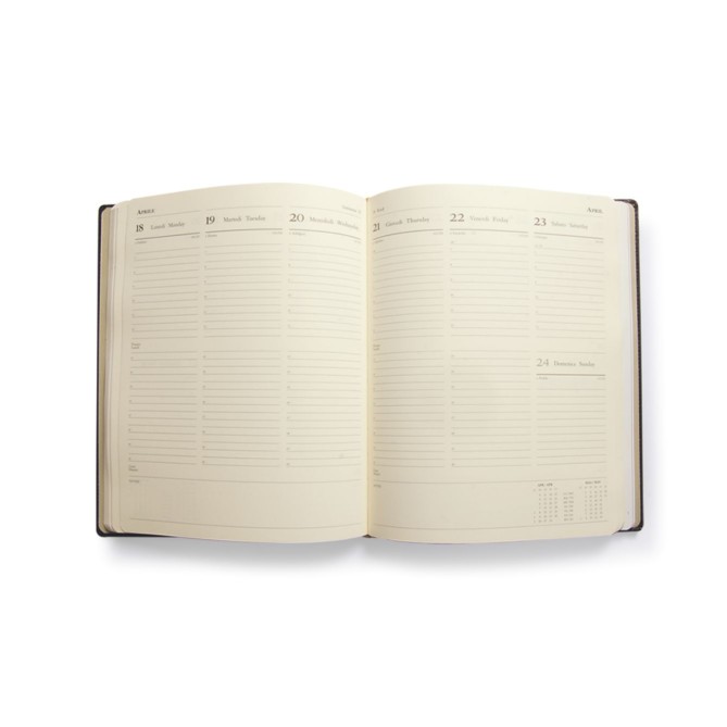 Agenda settimanale BUSINESS 2026 similpelle 17x24 cm - Agende del presidente marrone 5