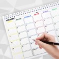 Planning Mensile A4 2026-2027, Agenda Spiralata 21x30cm, 24 Fogli , settimana Colorata 6