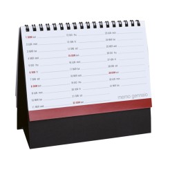 Calendario da tavolo 2026 triangolare mensile 12mesi multicolor base nera 16x14cm spiralato 2pz 1 2