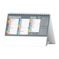 Calendario da tavolo 2026 triangolare mensile 12mesi grigio multicolor 19x14cm spiralato 2pz 1