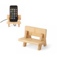 Supporto porta cellulare in bamboo con 3 pezzi componibili - 9x1,5 cm 1