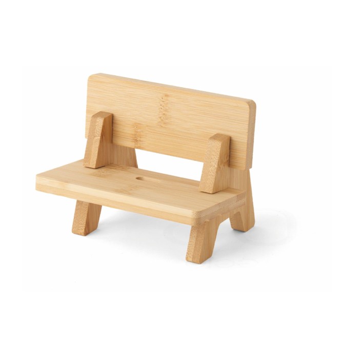 Supporto porta cellulare in bamboo con 3 pezzi componibili - 9x1,5 cm 2
