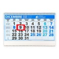 Calendario da muro 2026 trittico mensile 12x3mesi azzurro 32x80cm spiralato 3