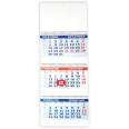 Calendario da muro 2026 trittico mensile 12x3mesi rosso blu 32x80cm spiralato 2