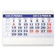 Calendario da muro 2026 trittico mensile 12x3mesi rosso blu 32x80cm spiralato 5