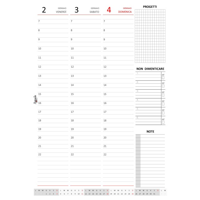 Agenda Settimanale | Dall'agenda Al Calendario