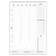 Ricambio Agenda Settimanale Verticale 2026, Formato A5 15x21cm, 6 Fori, Carta 90gr, Organizer con Note e Progetti 7