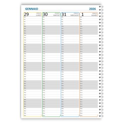 Agenda Settimanale 2026, A4 21x30cm, Spiralata con Intervalli 15 Minuti, Sabato e Domenica Separati, Copertina Plastificata 3 2