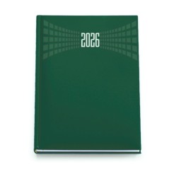 Agenda giornaliera 2026 21x30cm A4 sab dom separati multilingua VERDE 2