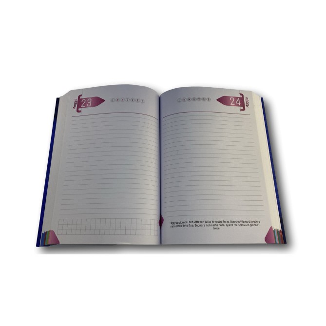 Agenda Giornaliera Ass. ONE DAY AT TIME - L'Agenda del Cuore Blu - non datata 15x21 cm 3