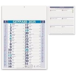Calendario da muro 2026 olandese note sul retro mensile 12mesi vari colori 30x42cm A3 microperforato 2pz 1