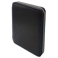 Progressio Agenda borsello 2026 con Portafoglio in Similpelle Nera, 15x21 cm, Chiusura con Zip, Tasche Portadocumenti 2