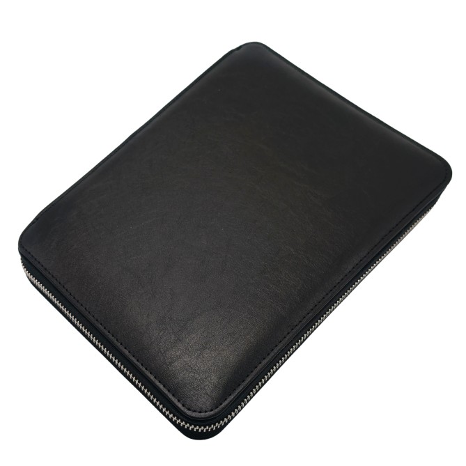 Progressio Agenda borsello 2026 con Portafoglio in Similpelle Nera, 15x21 cm, Chiusura con Zip, Tasche Portadocumenti 3