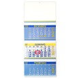 Calendario da Muro 2026 Trittico Mensile, Giallo Fluo e Blu, 32x80 cm, 3 Mesi a Vista, Microperforato con Cursore Rosso 1