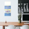 Calendario da Muro 2026 Trittico Mensile, Giallo Fluo e Blu, 32x80 cm, 3 Mesi a Vista, Microperforato con Cursore Rosso 2