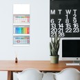Calendario da muro 2026 trittico mensile 12x3mesi grigio multicolor 32x80cm spiralato 2