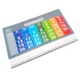 Calendario da muro 2026 trittico mensile 12x3mesi grigio multicolor 32x80cm spiralato 3