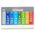 Calendario da muro 2026 trittico mensile 12x3mesi grigio multicolor 32x80cm spiralato 4
