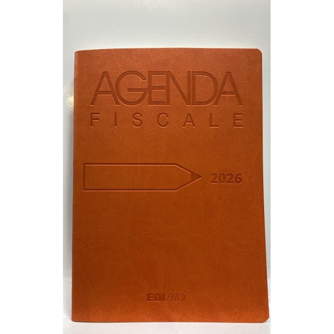 Agenda fiscale 2026 del commercialista settimanale 17x24 in ecopelle -  Arancione 4