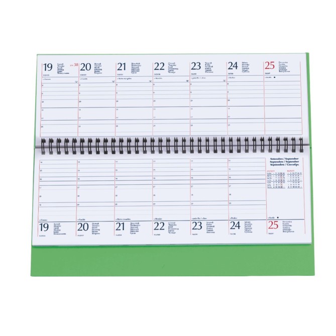 Planning settimanale Matra 2026 spiralato 15x30 cm VERDE SCURO 1
