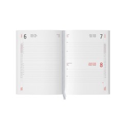Agenda giornaliera A5 2026 a borsello 15x21 cm - chiusura con cerniera 5 2