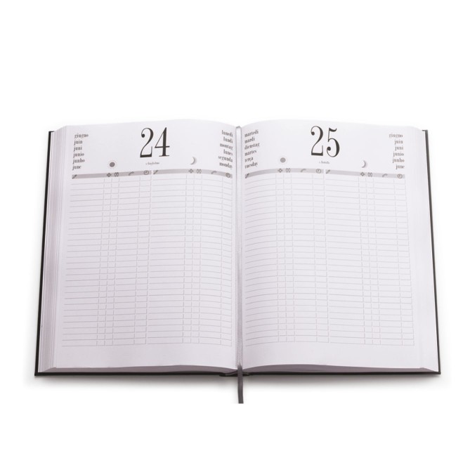 Agenda giornaliera ristorante PERSONALIZZATA 2026 BLU - 21x30cm A4 multilingua 1