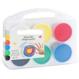 Ditacolor Tempera a Dita per Bambini, 6 Colori x 100g, Lavabile e Gluten Free, Valigetta con Manico, Made in Italy 3