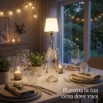 Tappo Per Bottiglie - forma di lampada con illuminazione a LED ricaricabile  cm 13x10,5x10,5 5