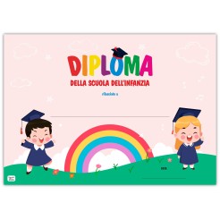 Diploma della scuola dell'infanzia A4 - in cartoncino decorativo festoso 21x29,7 cm 3