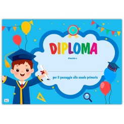 Diploma della scuola dell'infanzia A4 - in cartoncino decorativo festoso 21x29,7 cm 3