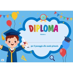 Diploma della scuola dell'infanzia A4 - in cartoncino decorativo festoso 21x29,7 cm 3 2