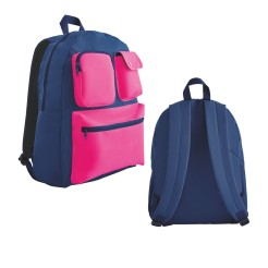 Zaino in poliestere ColorPop 3 tasche frontali - dimensioni 34x44x14,5 cm 1 2