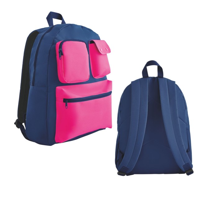 Zaino in poliestere ColorPop 3 tasche frontali - dimensioni 34x44x14,5 cm 8